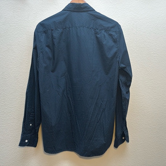 Navy Blue Polka Dot J. Crew Shirt-Men’s - Picture 3 of 3